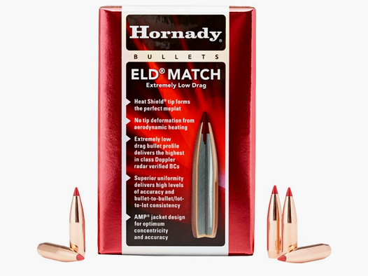 Hornady ELD Match Geschosse 6,5 mm/.264 in 130 Grain Artikel 26177