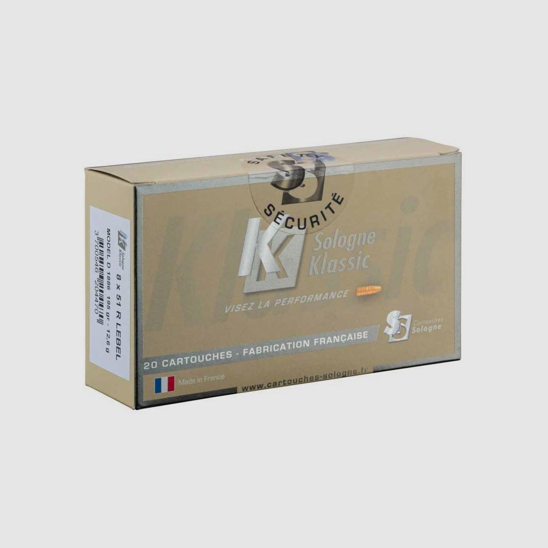Sologne Klassic 8X51R Lebel 195Grs /20 - SOLOGNE KLASSIC 8X51R LEBEL, image 3 of 4