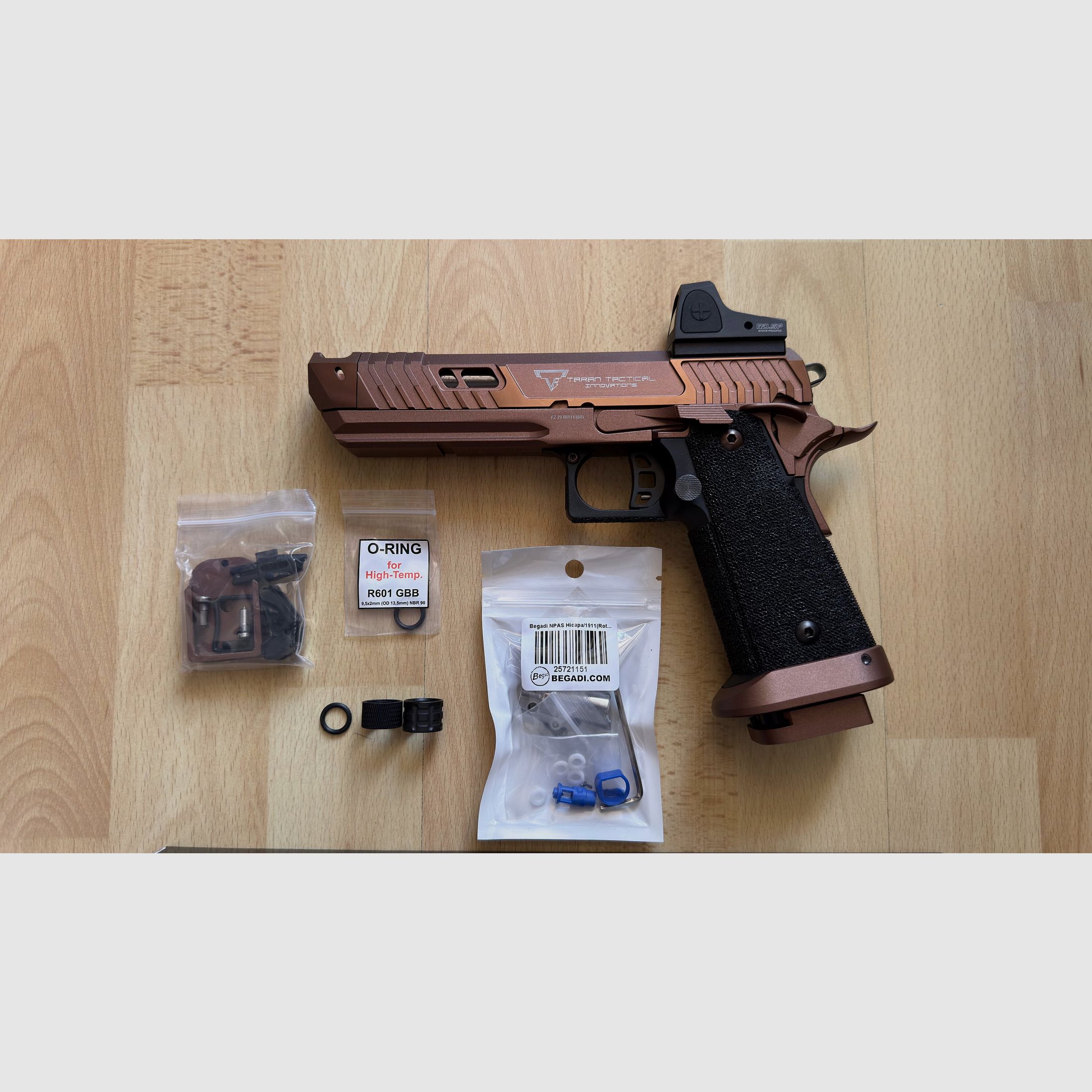 Army Armament TTI Sand Viper (R601) HiCapa GBB „CNC Begadi Upgrade Version“