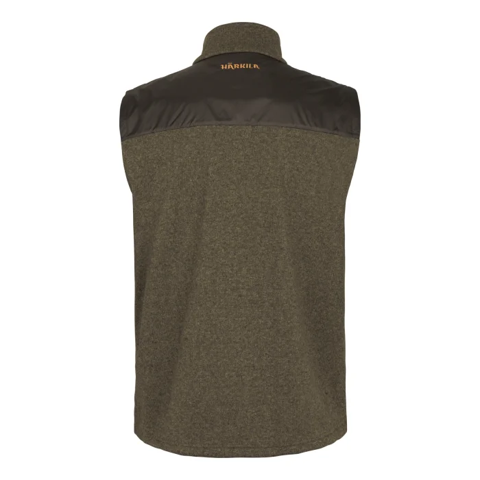 Kamizelka HARKILA Kalix Fleece - Willow green/Shadow brown (109260022), zdjęcie 2 z 8