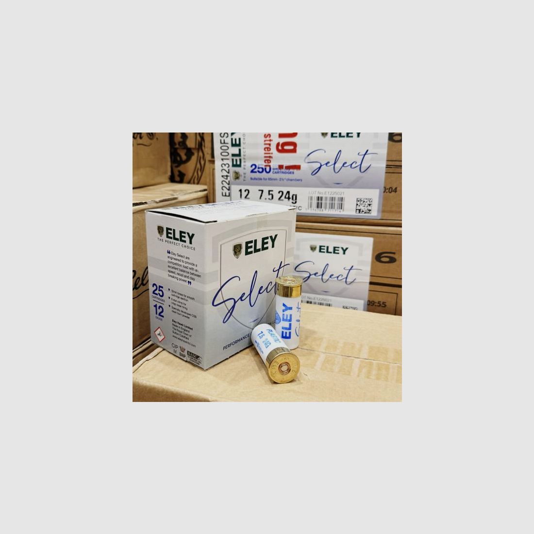 ELEY Select 12/67 No. 7.5 (Trap) 24g Munition bleihaltig - 85,00€ per 250 Schuss - TRAP BLEI