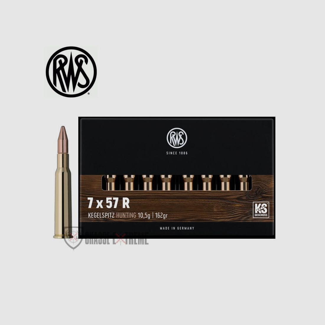 20 Patronen RWS Kal. 7X57R 162gr KS