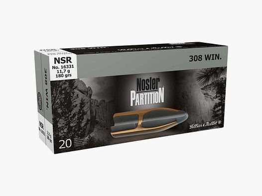 .308 Winchester Nosler Partition 180 grs. Sellier & Bellot