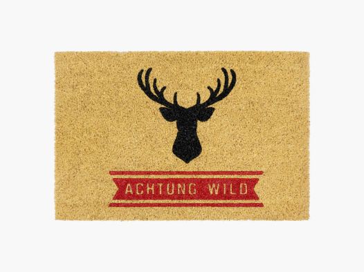 Lako Kokos-Fußmatte Achtung Wild