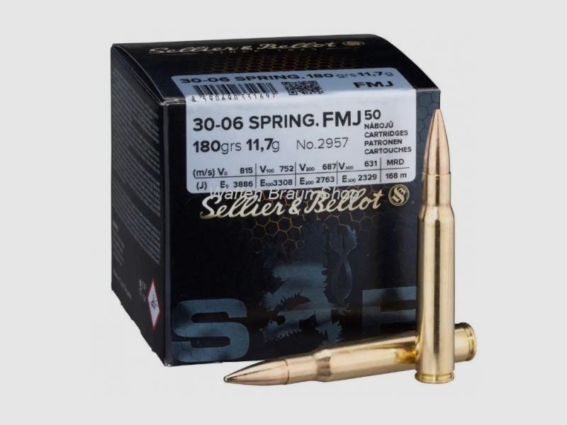 S+B .30-06Spr. FMJ 180grs. 50St