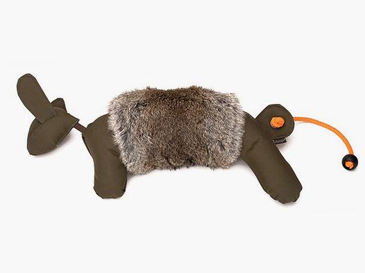 Mystique Rabbit dog dummy with fur, khaki, large