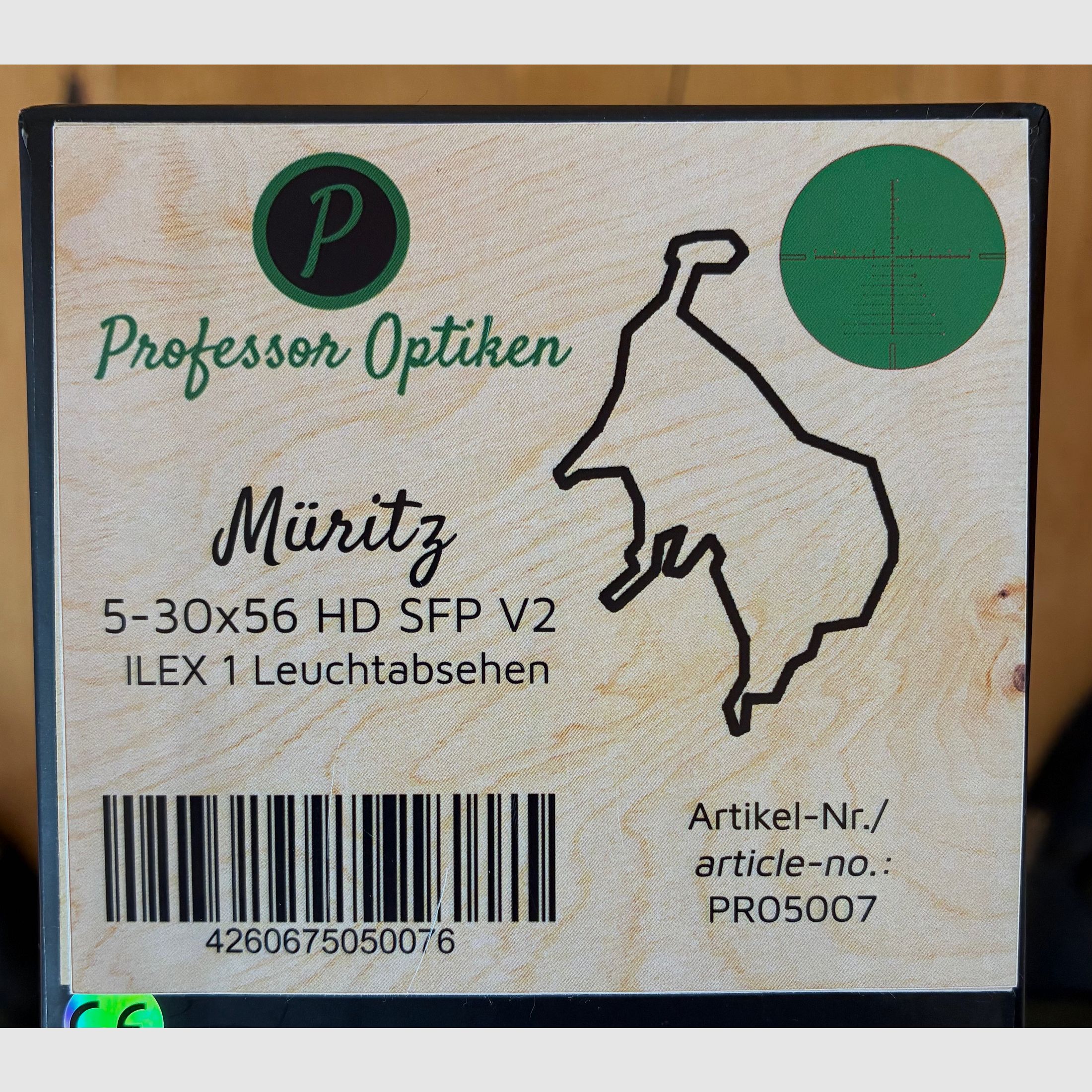 Professor Optiken Müritz - 5-30x56 HD SFP V2 | Gen. 2, ILEX 1 Leuchtabsehen