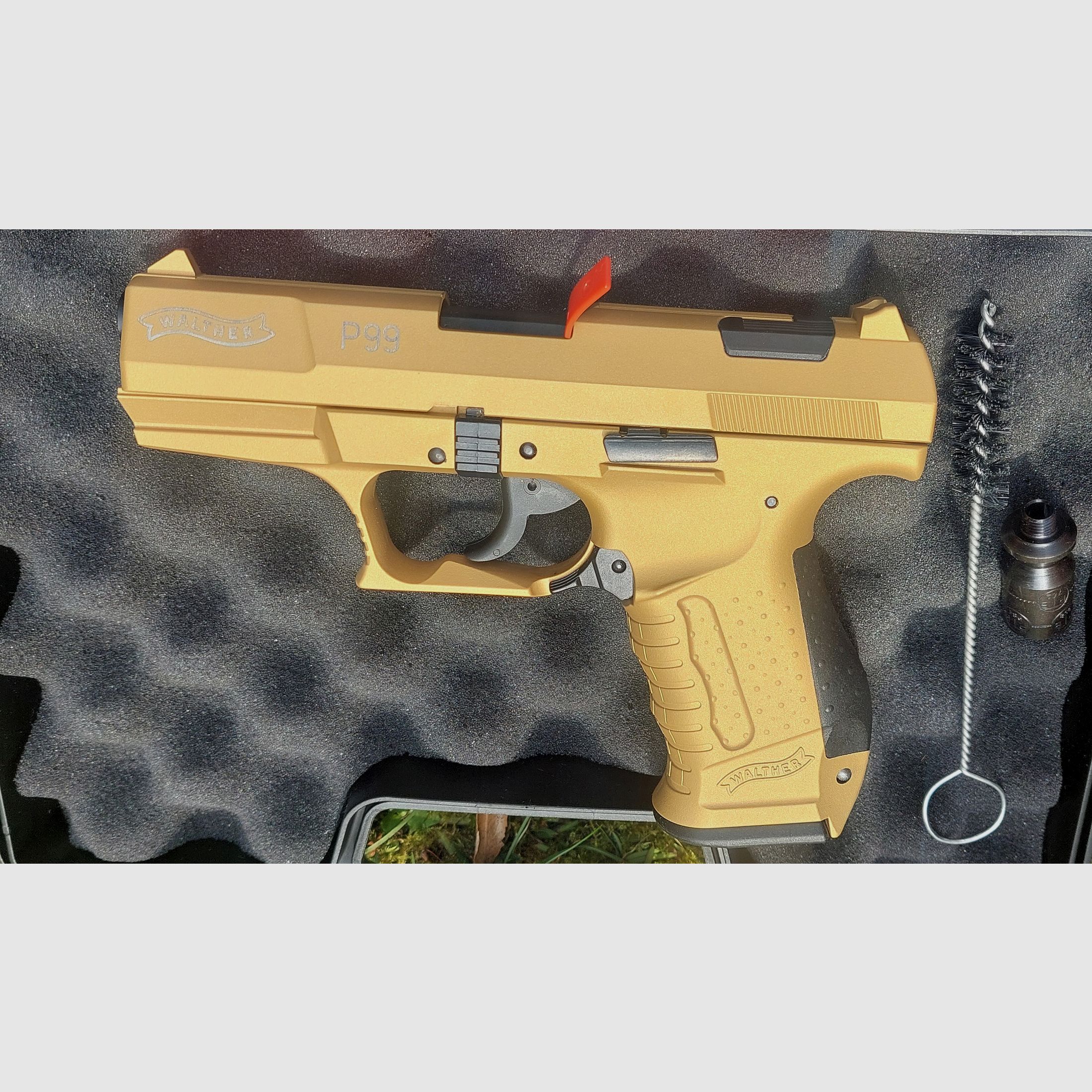 ⚠️ RARO! MODULO SPECIALE Walther P99 in versione dorata "GOLD" 9 mm (PTB 762) Schreckschuss nessuna Reck Glock HW94 Colt