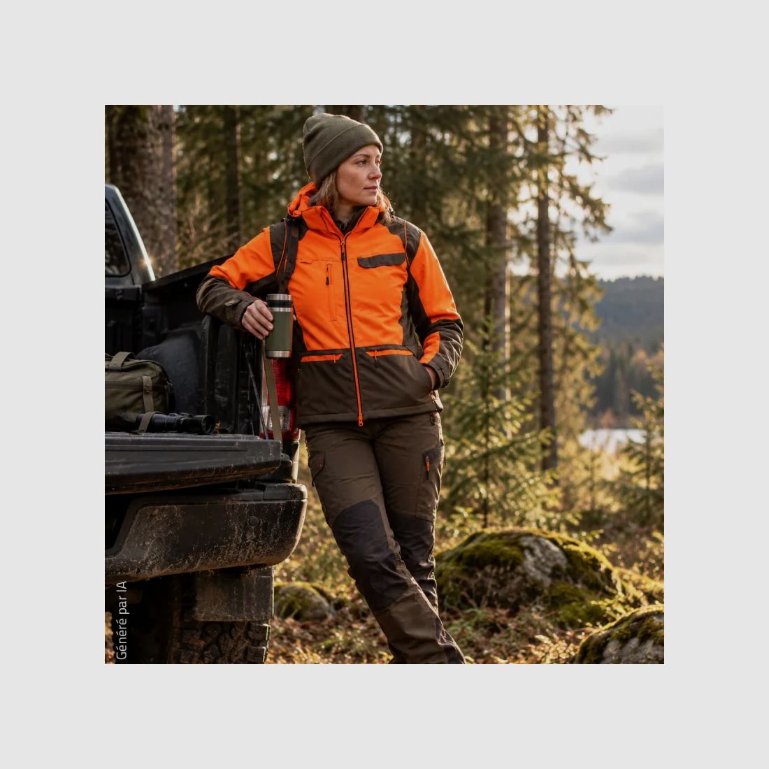 Veste de traque Somlys Survivor 454 orange avec renforts Kevlar, image 7 sur 8