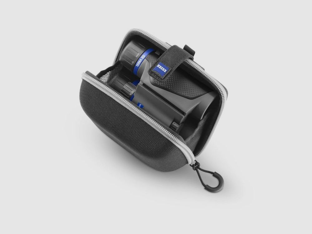ZEISS Terra ED Pocket 8x25 Fernglas mit Tragriemen und Tasche black-grey