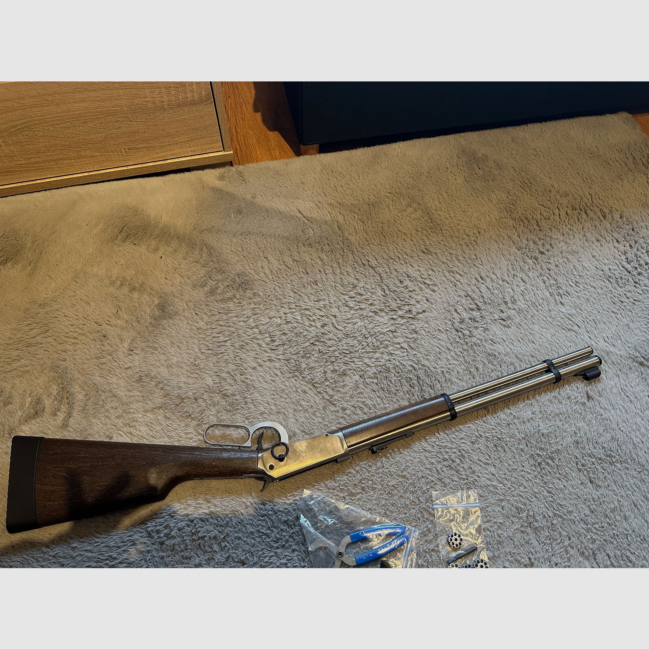 Walther Lever Action CO2 Rifle 4.5mm Pellets Steel Finish - max. 7.5 Joules [PICKUP ONLY!!!]