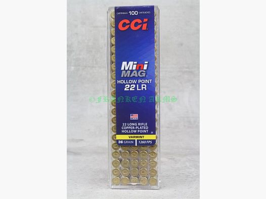 CCI Mini Mag CPHP .22 l.r. 36gr. 2,33g 100 pièces Prix dégressifs