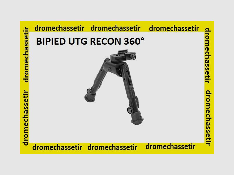 UTG RECON 360° Zweibein für Picatinny-Schiene, 14,2cm bis 17,8cm, 3-stufig verstellbar, schwarz, Bild 1 von 4