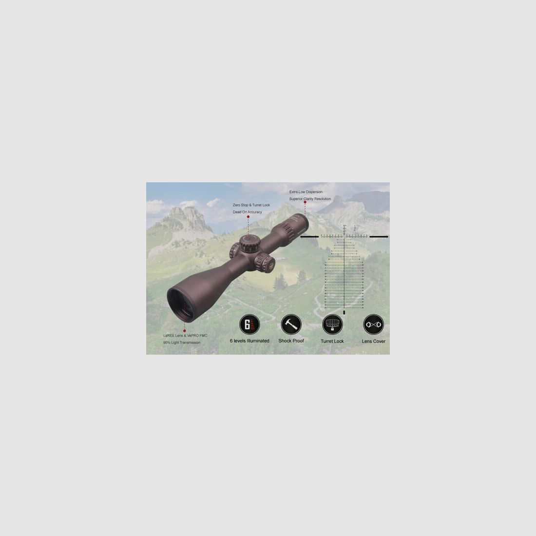 Vector Optics - Zielfernrohr 34mm Continental x6 4-24x56 - FFP - VEC-MBR - FDE - SCFF-39, Bild 7 von 13