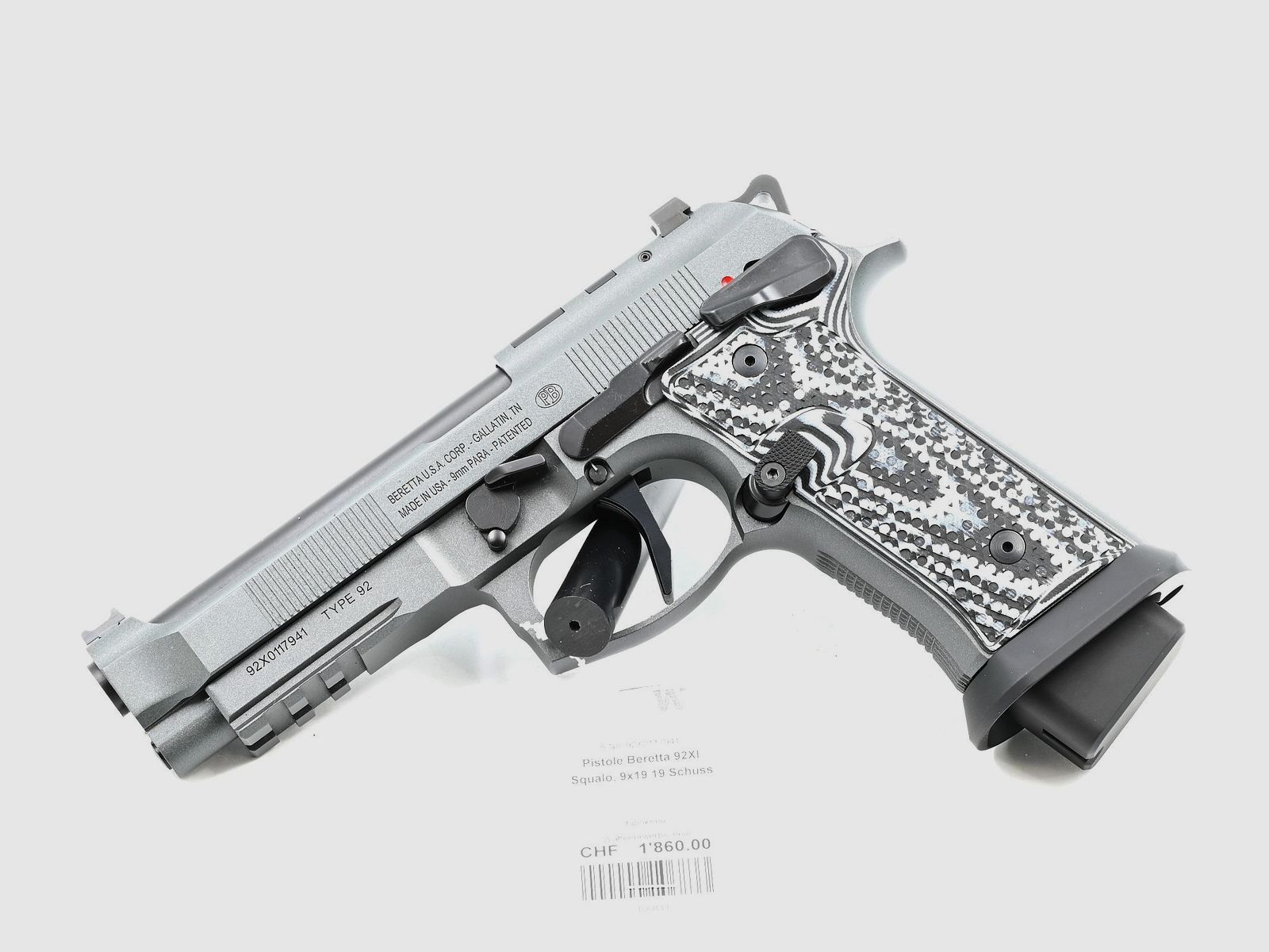 Pistole Beretta 92XI Squalo, 9×19, 19 Schuss, Single Action, Bild 1 von 2