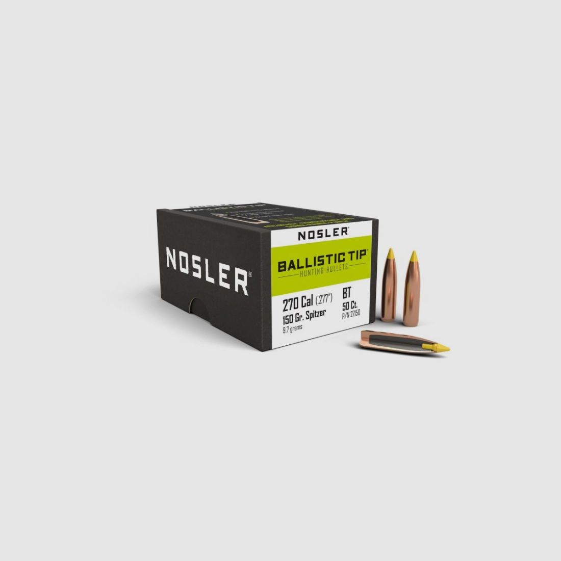 Nosler Ballistic Tip Geschosse Kal. 270-150 gr