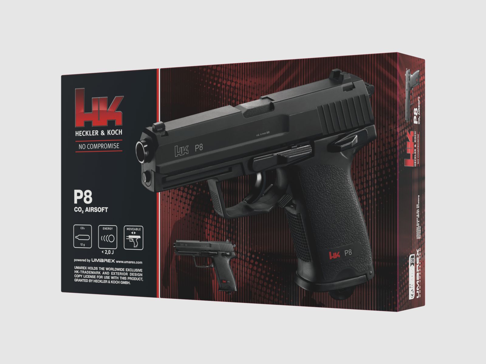 H&K P8 Co2 Airsoft in nero -F-