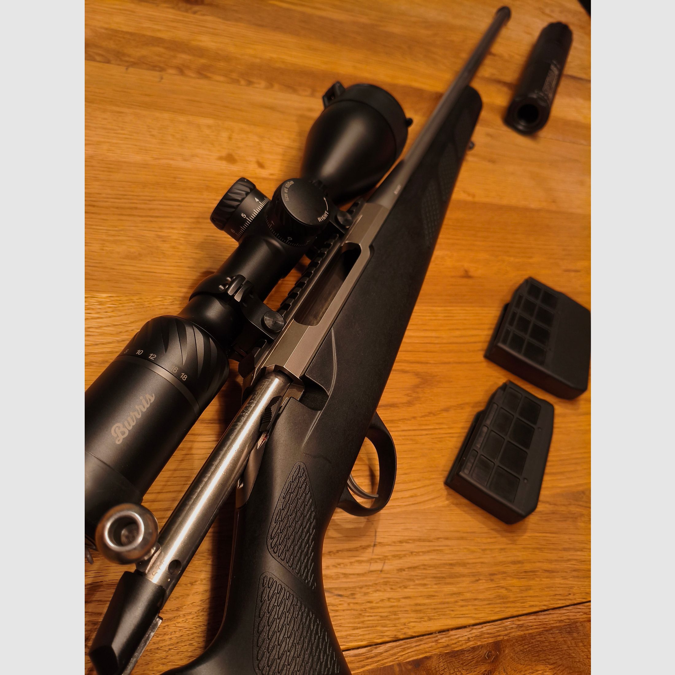 TIKKA T3 LITE STAINLESS 22-250 jagdfertiges KOMPLETTPAKET inkl. BURRIS und A-TEC