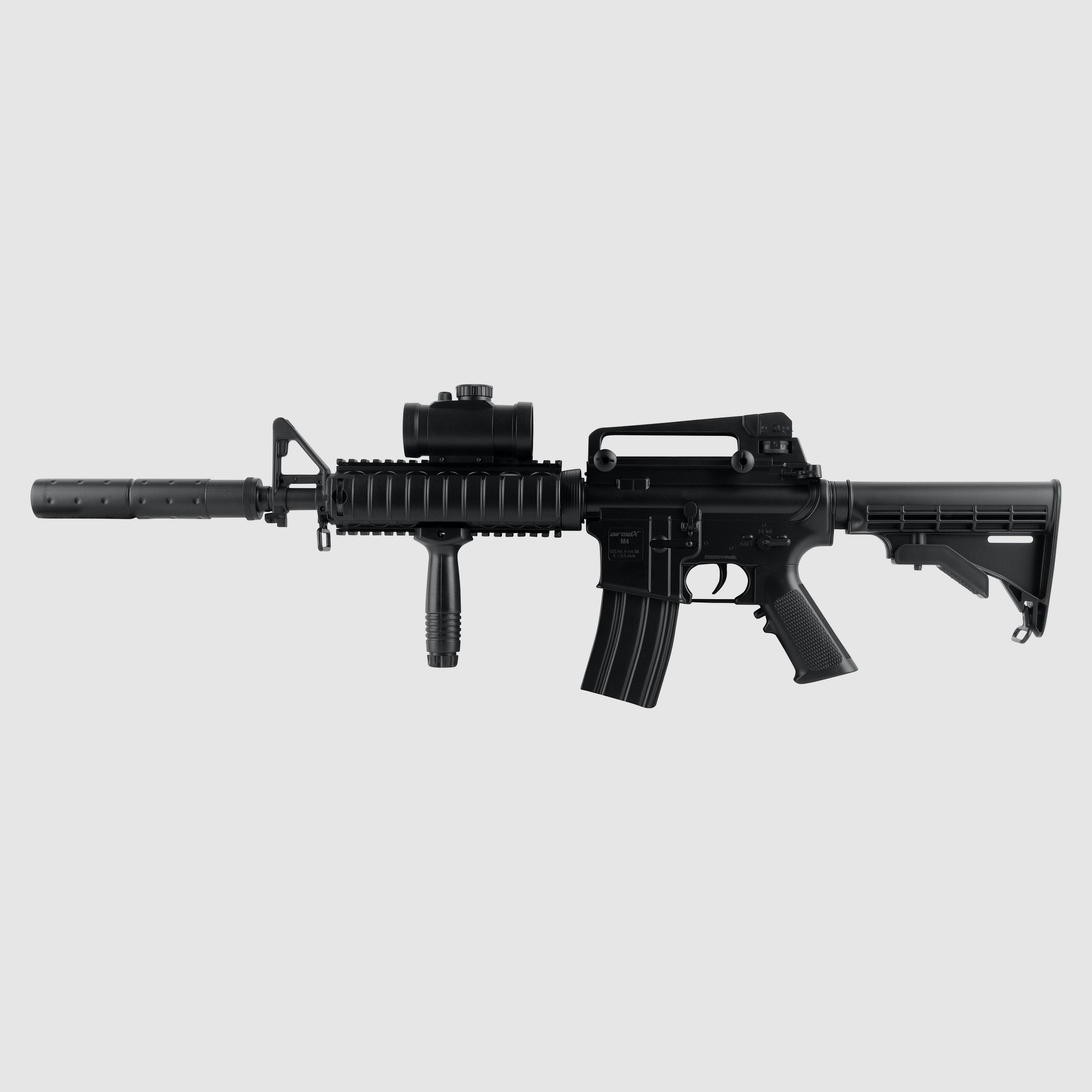 airmaX M4 Schwarz 6mm - Airsoft AEG < 0,5 Joule