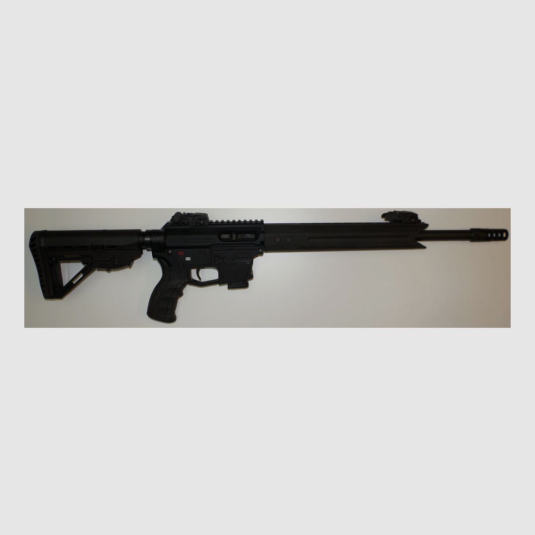 Schwaben Arms GmbH/GWMH Selbstladebüchse GWMH SPC-SPORTER A4 17" (SWISS PISTOL CARBINE) BLACK Kal.9x19 AR15 Glock Magazin