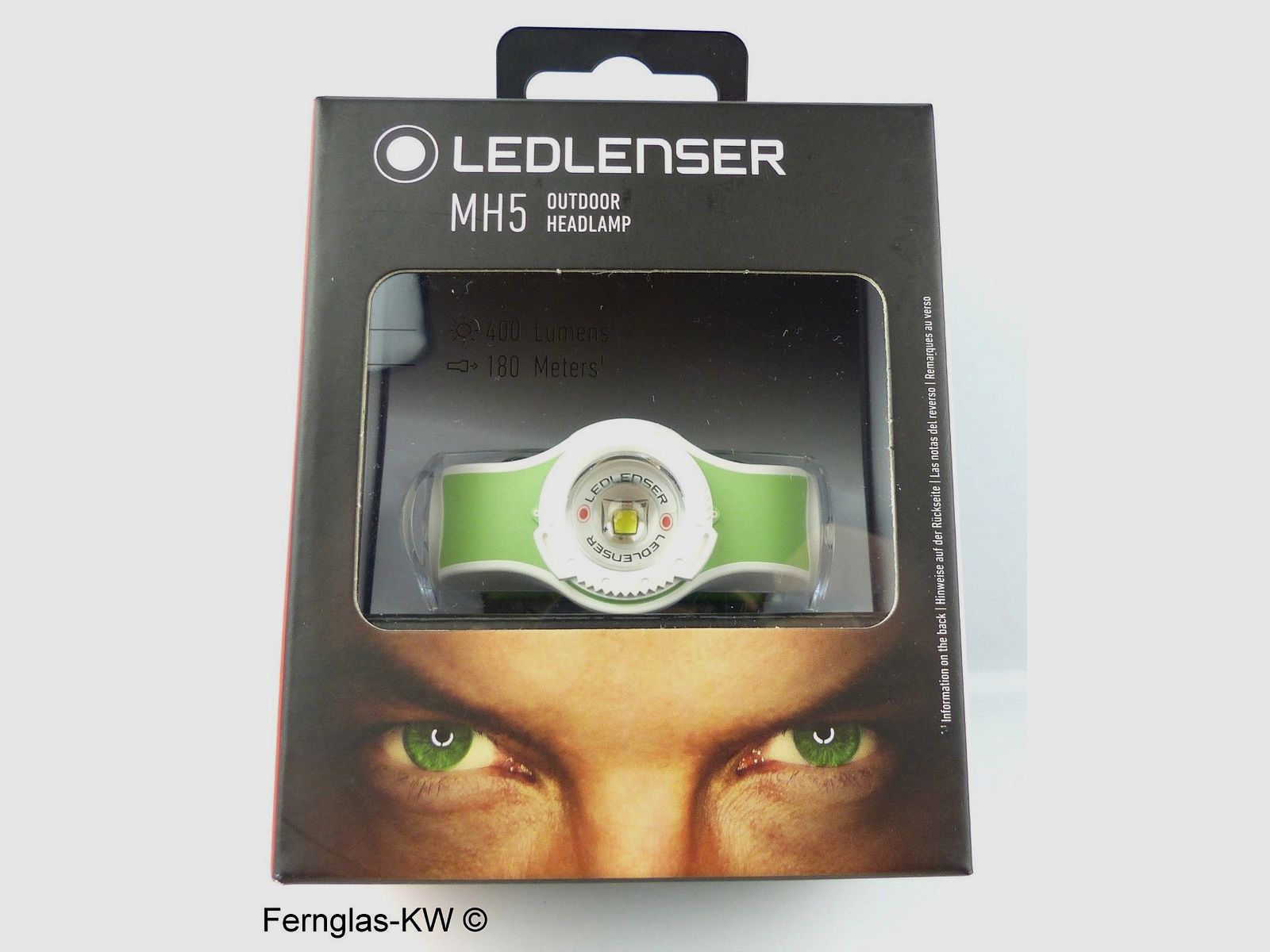 Ledlenser 501952 lampada frontale LED MH5 verde bianco 400 lumen con batteria
