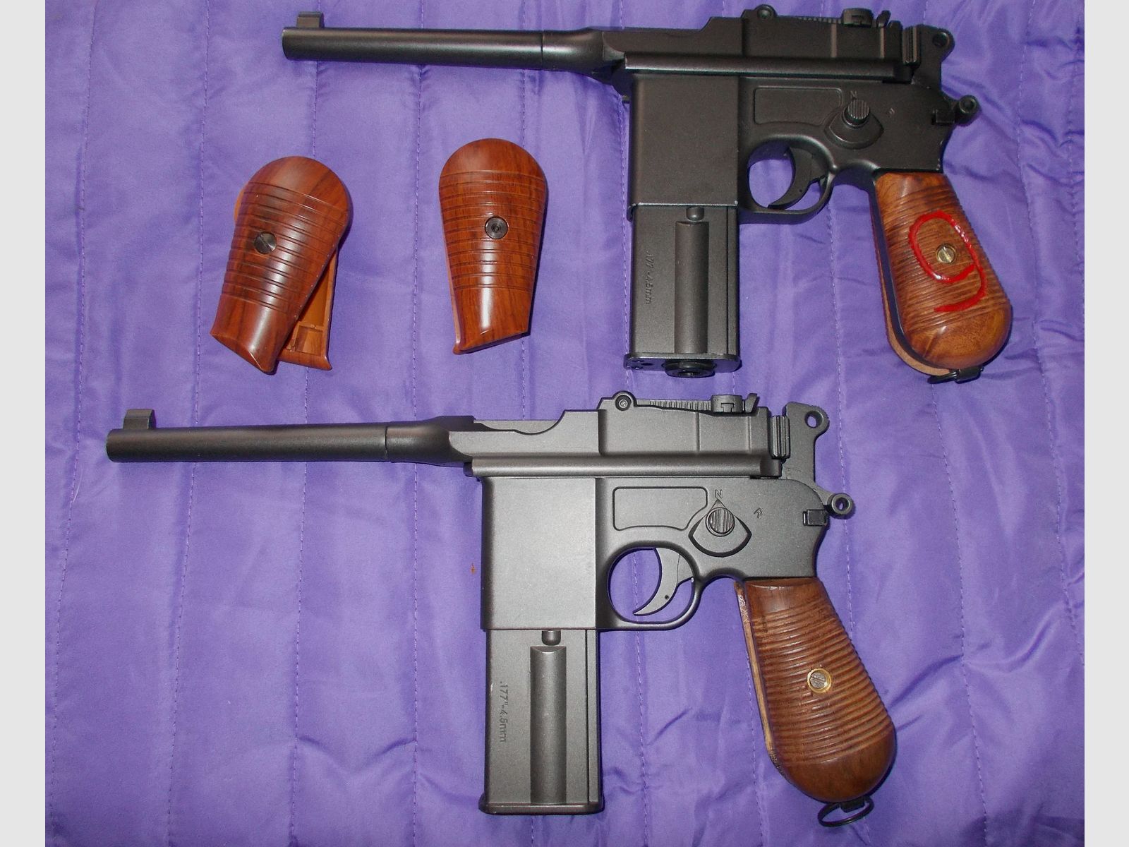 2x UmarexLegends C96 4.5mm BB CO2 Blowback with WOOD GRIPS