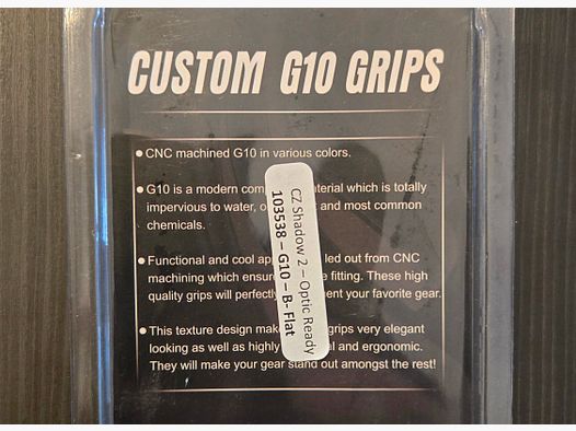 BC CZ Shadow 2 G10 empuñaduras planas.