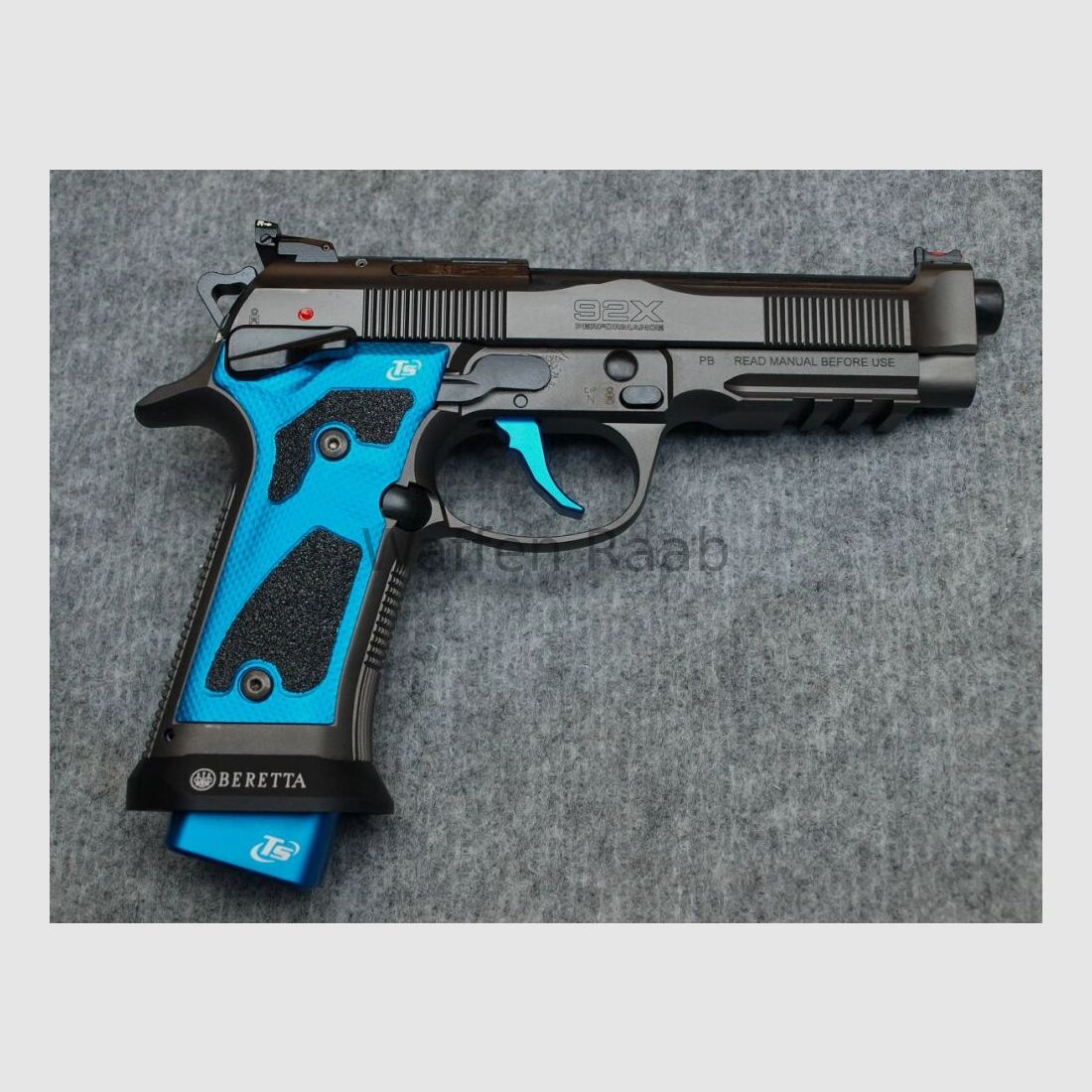 Beretta 92X Performance Dark Series RDO - Options complètes bleues