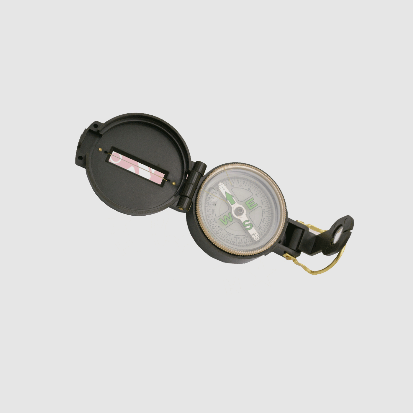 MILITARY GREEN PLASTIC COMPASS