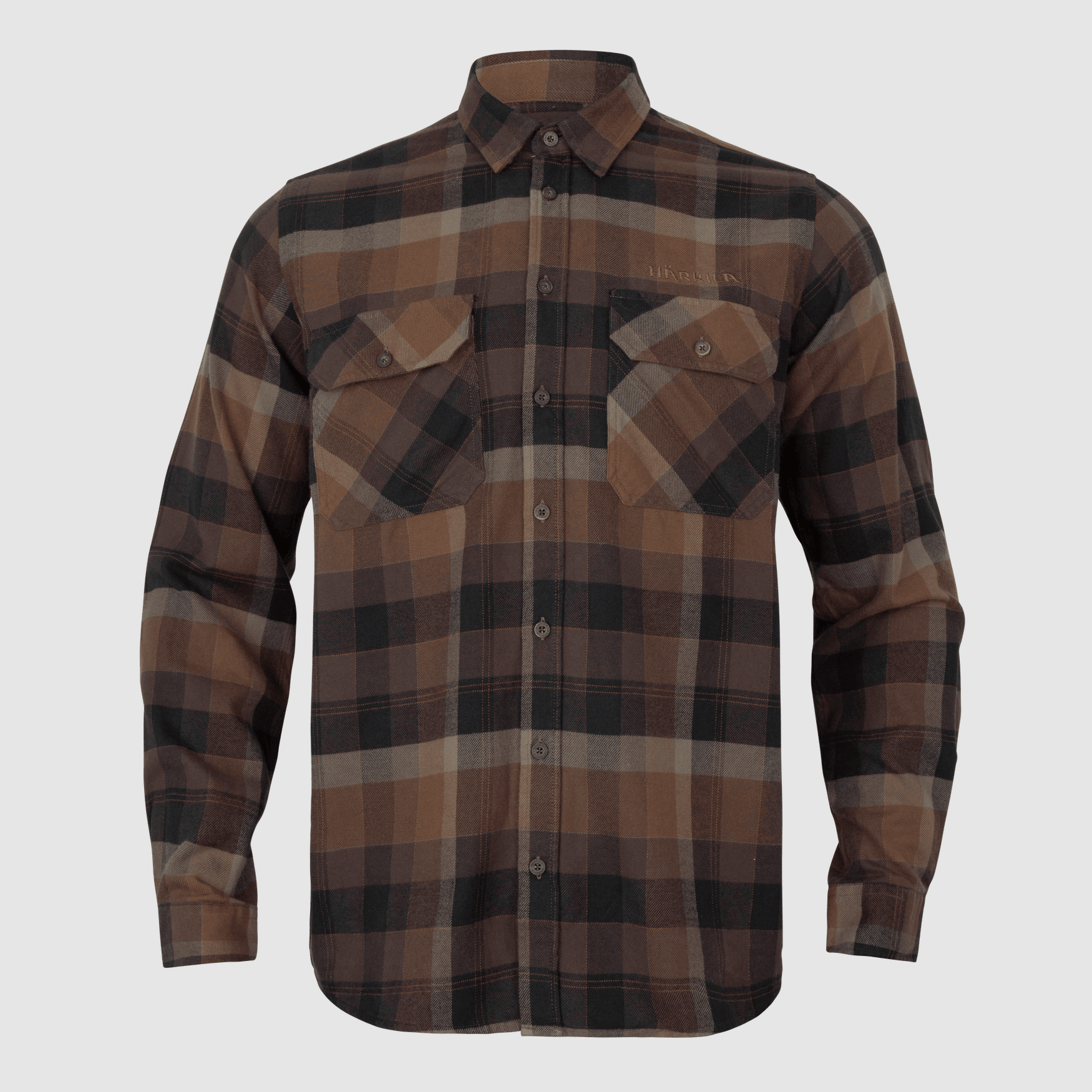 Härkila Asmund L/S Shirt Men Rust Brown Check M
