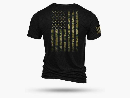 T-Shirt AMERICAN CAMO, charcoal black