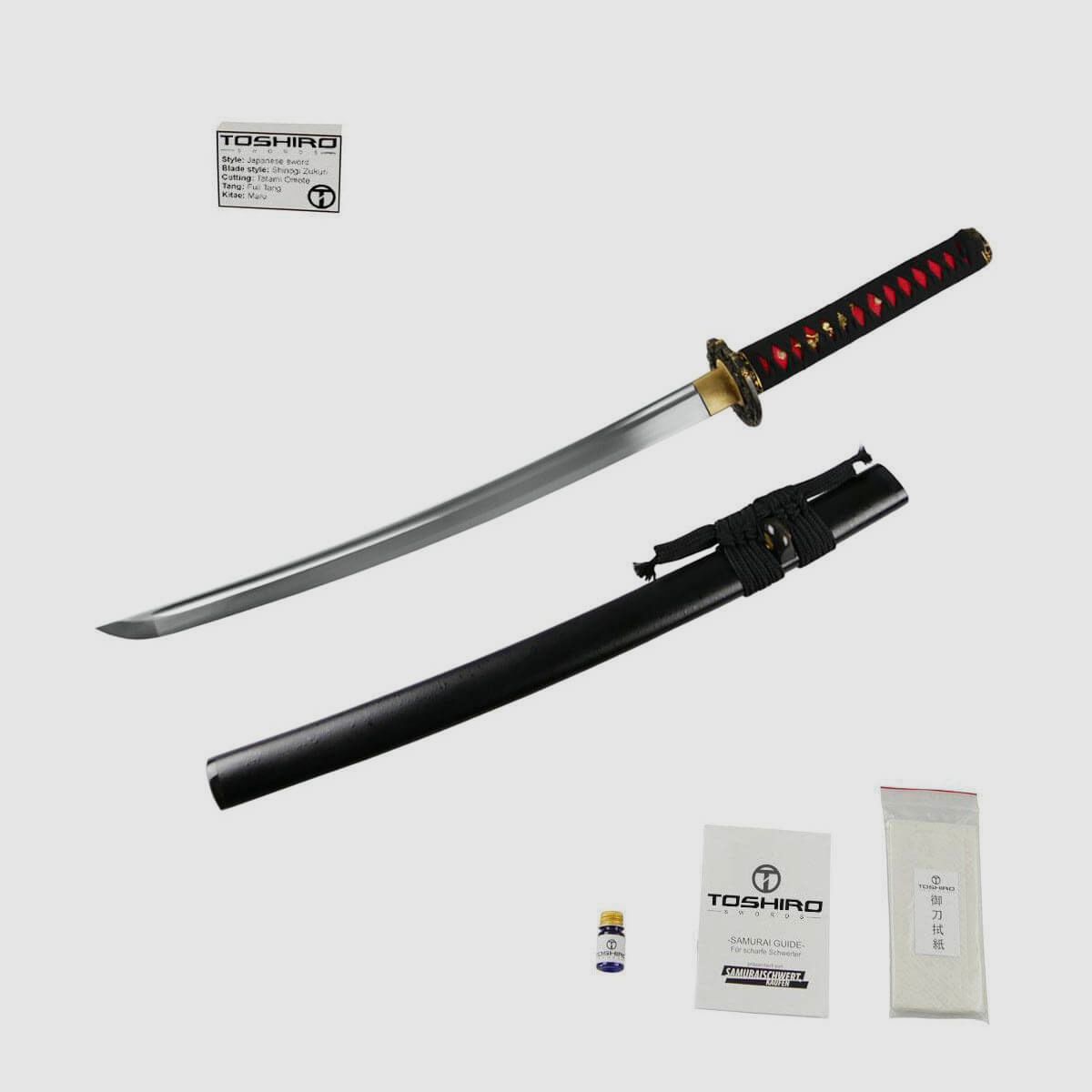 Samuraischwert Sakura Ishime Wakizashi Kohlenstoffstahl Metall scharf