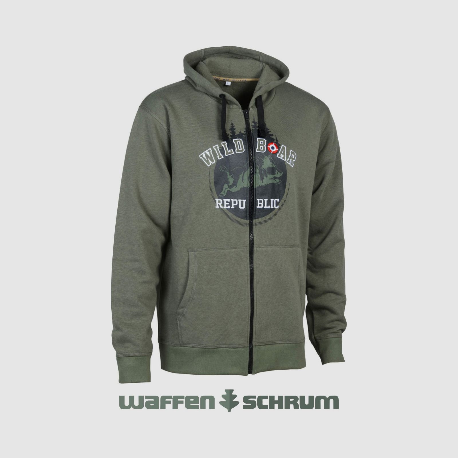 Percussion Sweatshirt mit Zip Republic khaki
