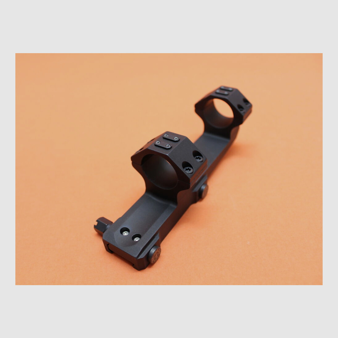 Recknagel Era-Tac block mount 30mm (T2033-0022) with nut, black aluminum, 3'' extended for Picatinny profile