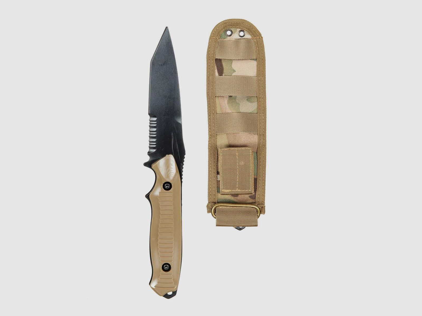 Cuchillo de entrenamiento ACM TD202 con funda - Tan/MC/negro