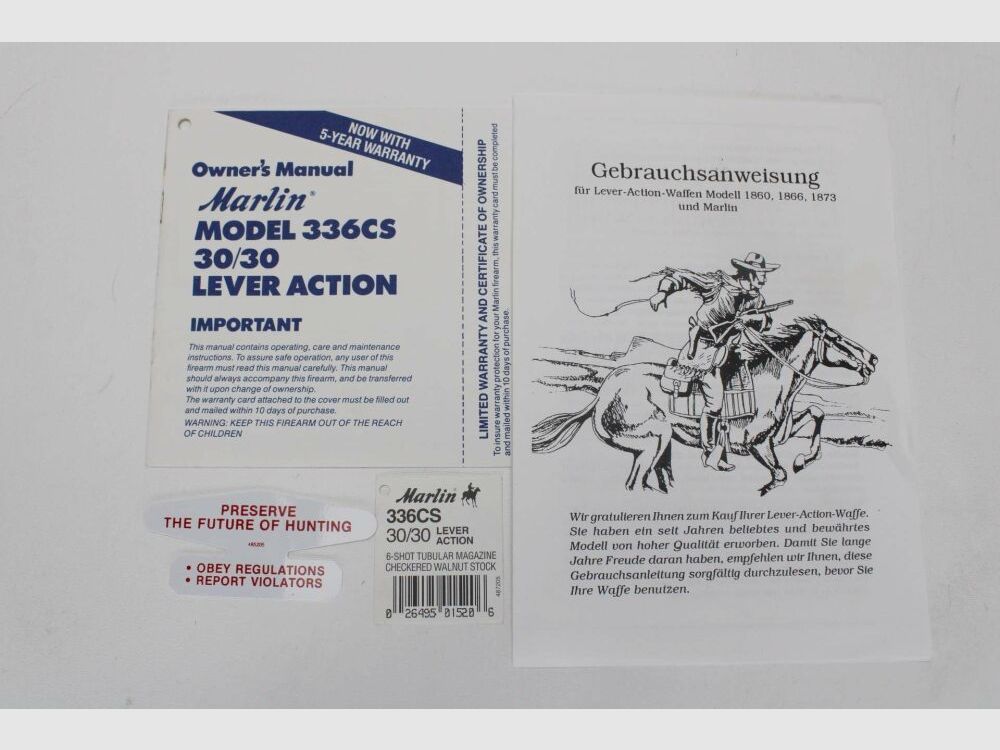 Rifle UHR Marlin Mod. 336 CS .30-30Win