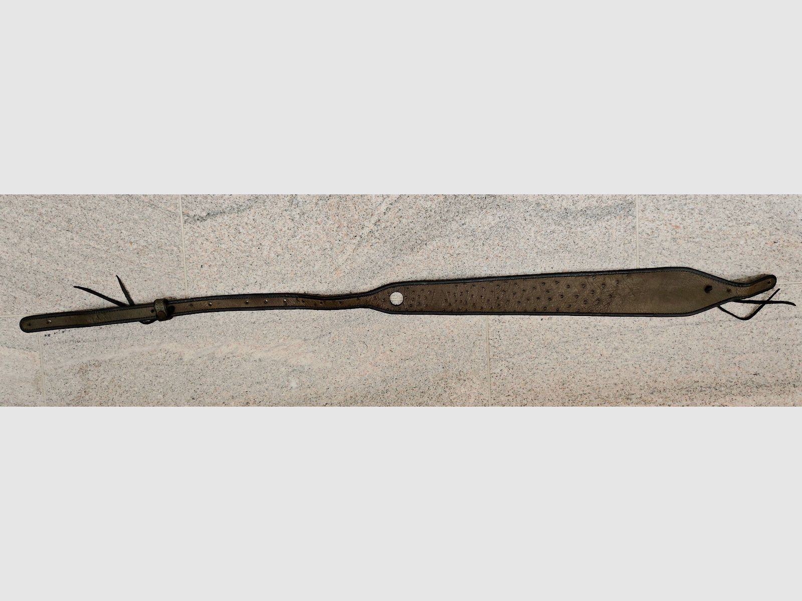 Ostrich leather rifle sling