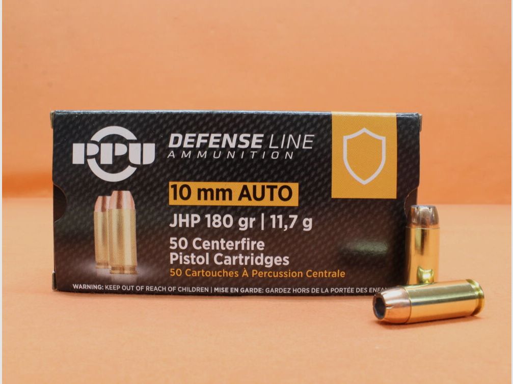 PPU Prvi Partizan Cartouches 10mmAuto Prvi Partizan 180grs JHP (A-194) VE 50 Cartouches/ 11,7g ogive creuse