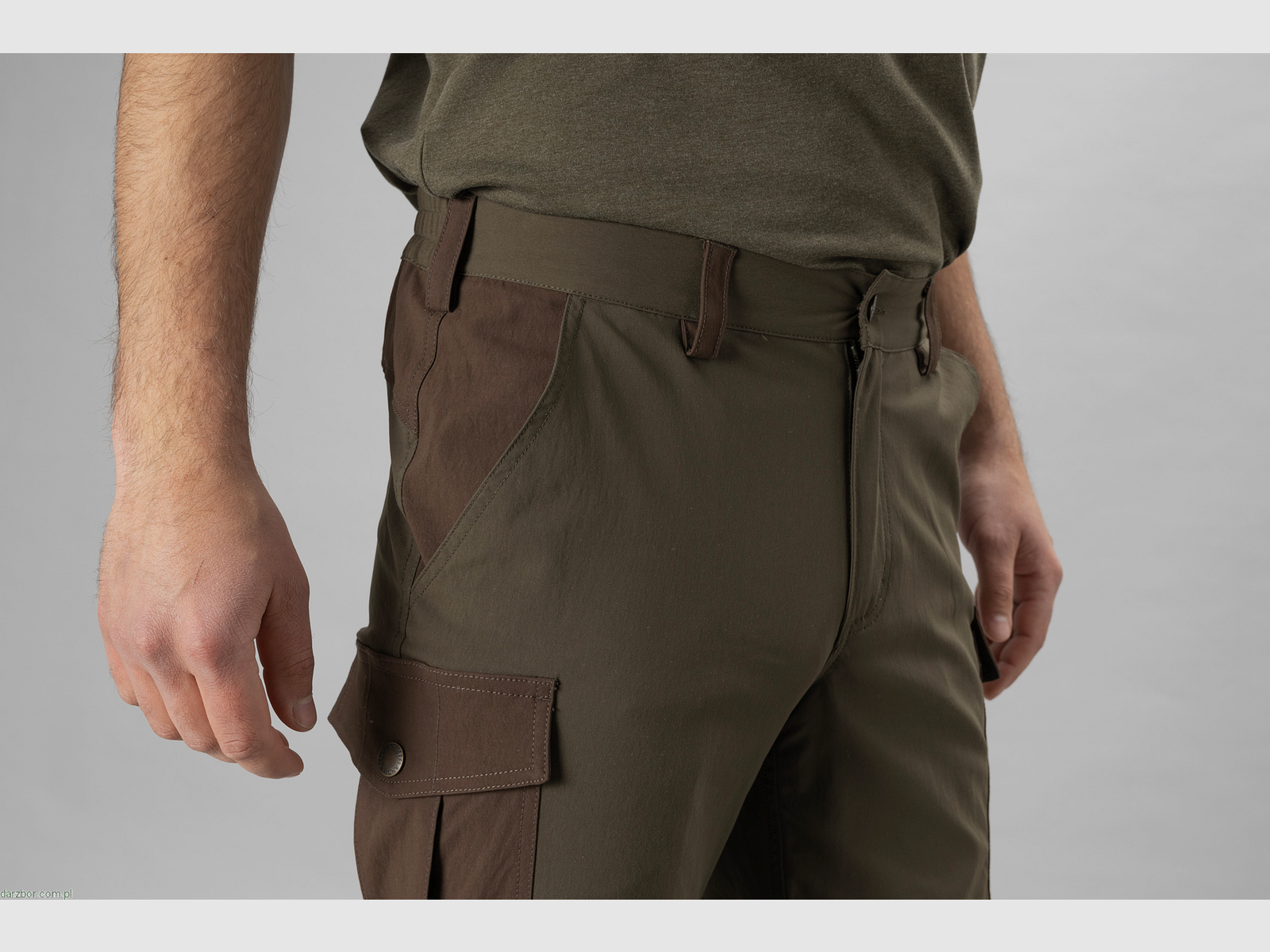 Pantalones SEELAND con perneras desmontables Birch Zip-Off Pine Green/Demitasse Brown, imagen 3 de 5
