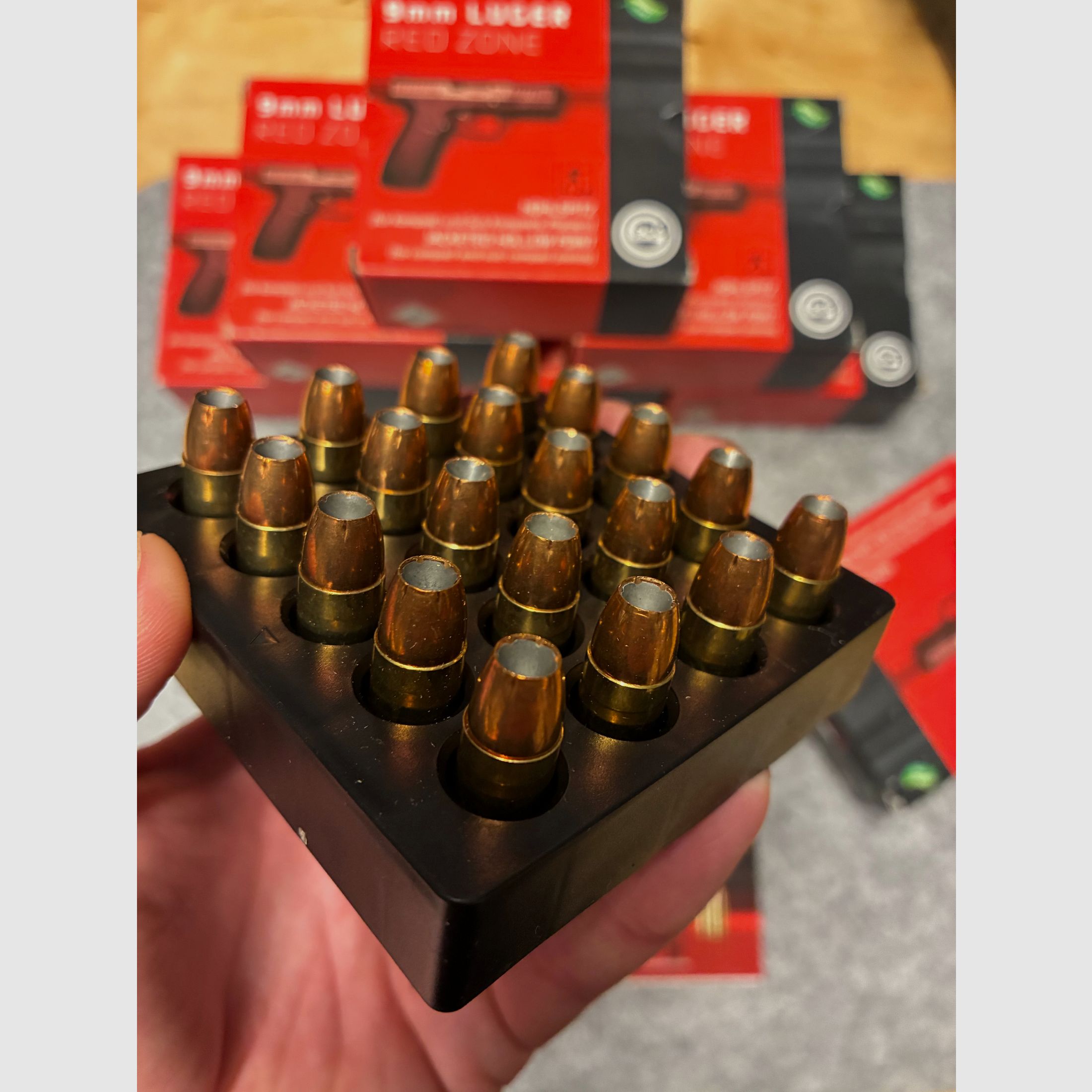 Geco 9mm Luger Red Zone 8,0 g Holhlspitz 124 gr jackated hollow point Fangschuss 124