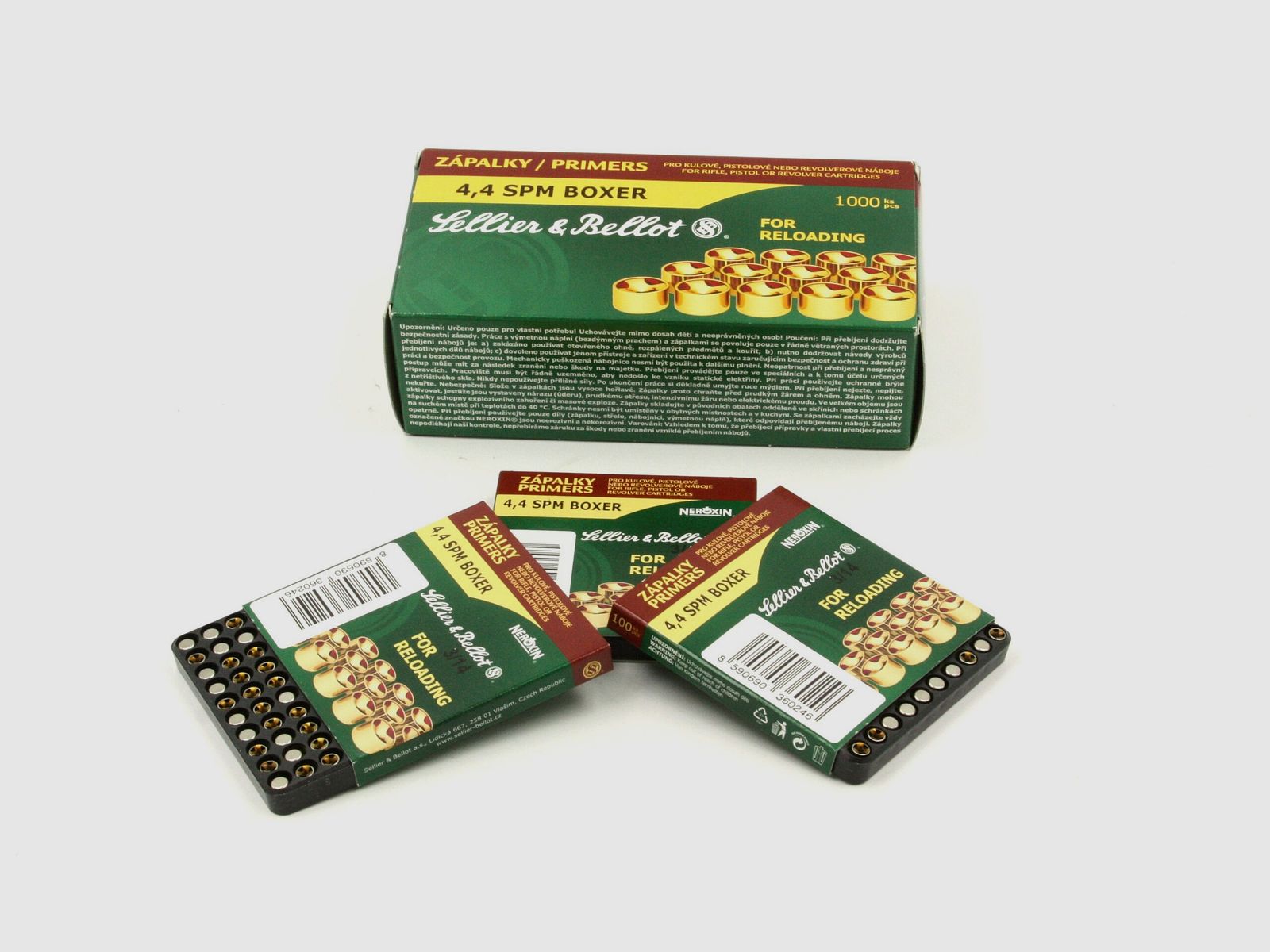 S&B Small Pistol Magnum Boxer Primers, 4.4mm, 1,000 pcs.