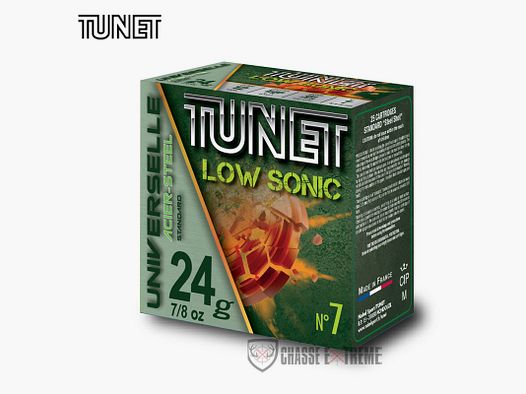 25 Patronen TUNET Lowsonic Staal 24Gr Kal. 12/70 Pb 7