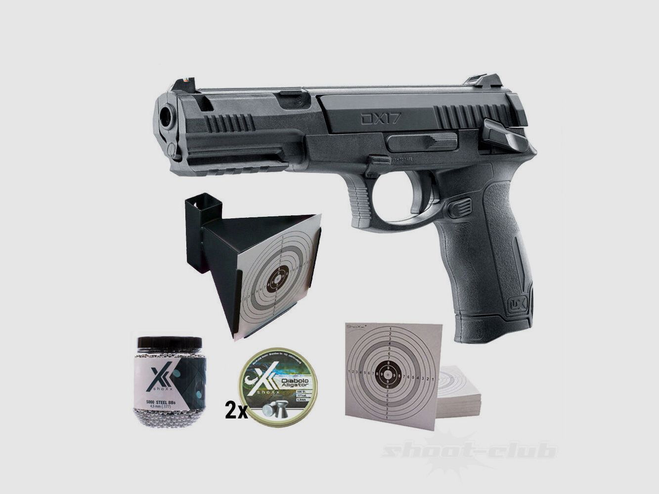 UMAREX DX17 Pistol UX Tornado 4,5mm / Stahlkugel Set