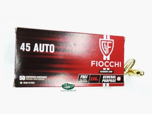 FIOCCHI Munizioni cal.45 Auto FMJ 230gr. conf.50pz.