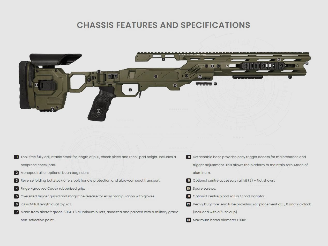 CADEX DEFENCE CDX-MC KRAKEN fusil multi-calibre .338 LM 32", image 2 sur 14