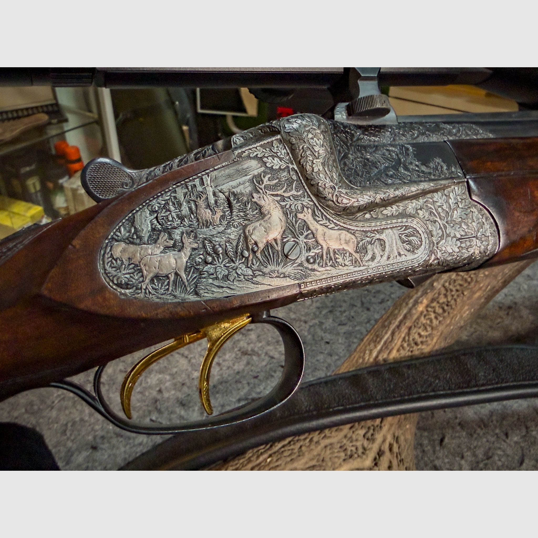 BBF 7X65R / 12/70 with 5.6×52 R insert barrel – from the possession of Gerhard Stauch (GDR) with interchangeable barrel