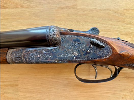 Grulla Seitenschloss Querflinte - Modell 215 - Kal. 12/70 - hoogwaardige uitvoering - Bouwjaar 1977