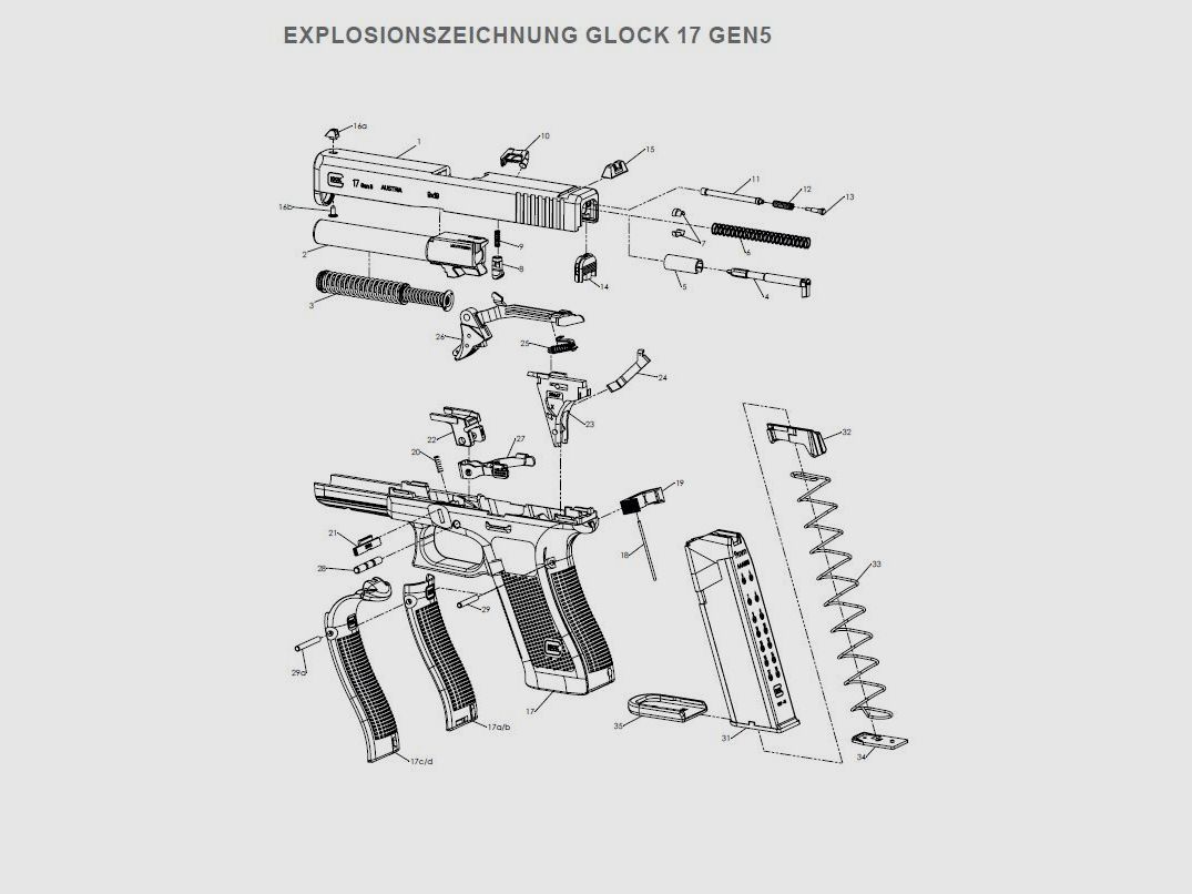Ressort de verrouillage complet Glock17 Gen 5 #3