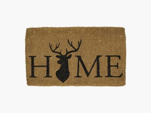 Mars & More handgewebte Kokosmatte Hirschkopf Home 75 cm