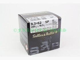 Sellier&Bellot Teilmantel 9,3x62 285gr. 18,5g 50 Stück Staffelpreise